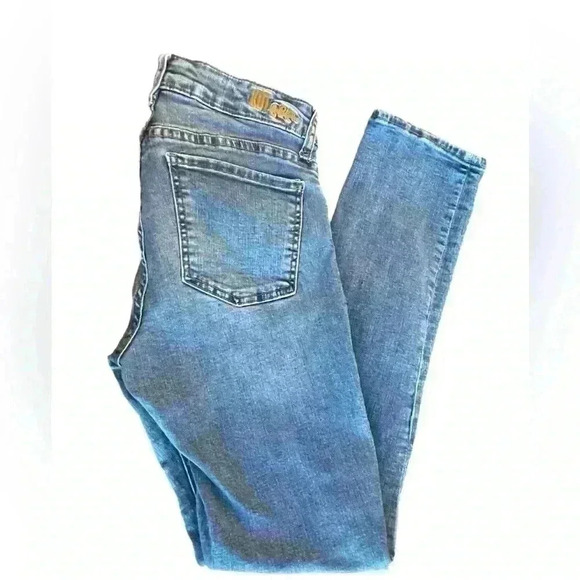 Kut From The Kloth Medium Wash Jeans Size 4 Embroidery Logo Straight Leg - Picture 8 of 11